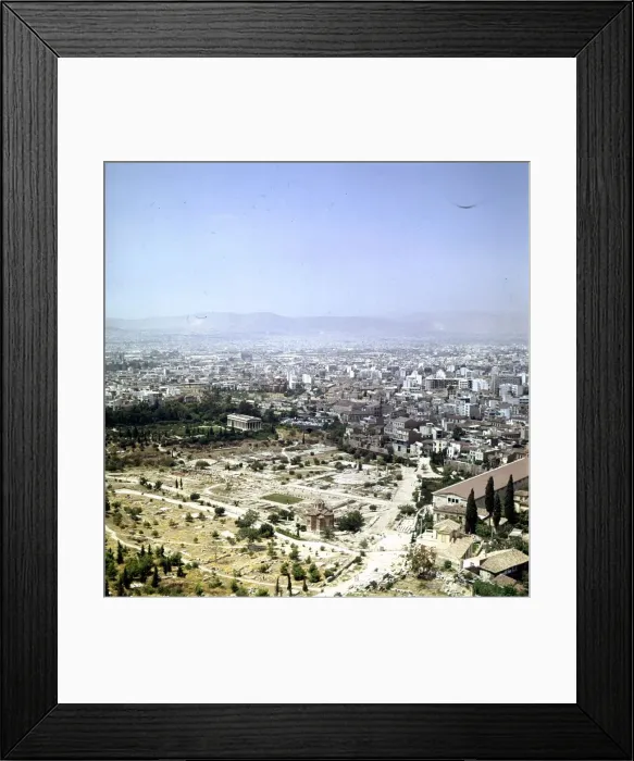 Framed Print : The Agora seen from the Metropolis, Athens, c20th century Framed Print : The Agora seen from the Metropolis, Athens, c20th century