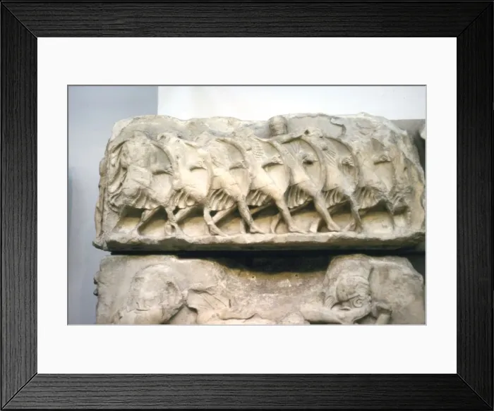 Framed Print : Greek relief, Greek soldiers form a Phalanx, 5th century BC Framed Print : Greek relief, Greek soldiers form a Phalanx, 5th century BC