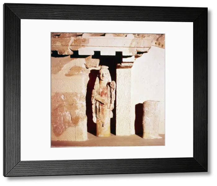 Framed Print : Model of ancient Temple of Athena, 6th century BC Framed Print : Model of ancient Temple of Athena, 6th century BC