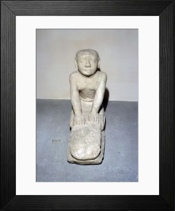 Framed Print : Painted Limestone figure, Egyptian, Old Kingdom, 2400BC-2000 BC Framed Print : Painted Limestone figure, Egyptian, Old Kingdom, 2400BC-2000 BC