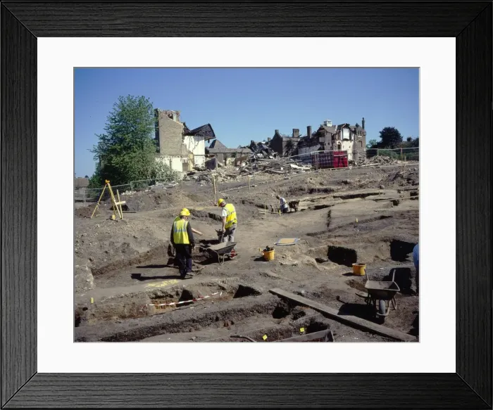 Framed Print : Colchester Roman Site Excavation, St Mary Hospital Archaeological site, c20th century Framed Print : Colchester Roman Site Excavation, St Mary Hospital Archaeological site, c20th century