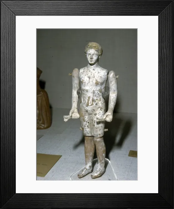 Framed Print : Greek Terracotta Figure, c620BC-c300BC Framed Print : Greek Terracotta Figure, c620BC-c300BC