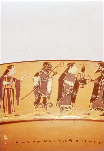 Persephone Taking Leave of Pluto with Hermes and Demeter standing nearby, c550BC-c525 BC