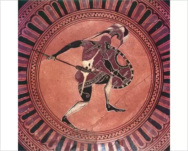 Greek Warrior Painted Siana Cup, c6th century BC