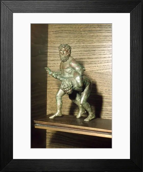 Framed Print : Louvre Wrestlers in Bronze, c2nd century BC Framed Print : Louvre Wrestlers in Bronze, c2nd century BC