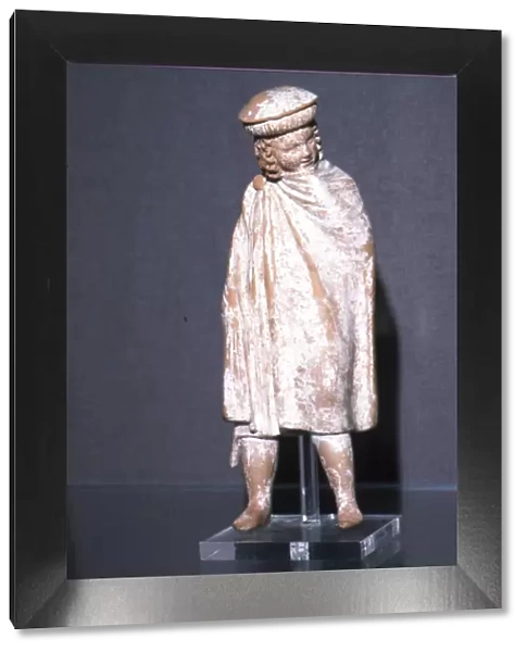 Greek Terracotta Boy wearing Cloak, Athens, 300 BC