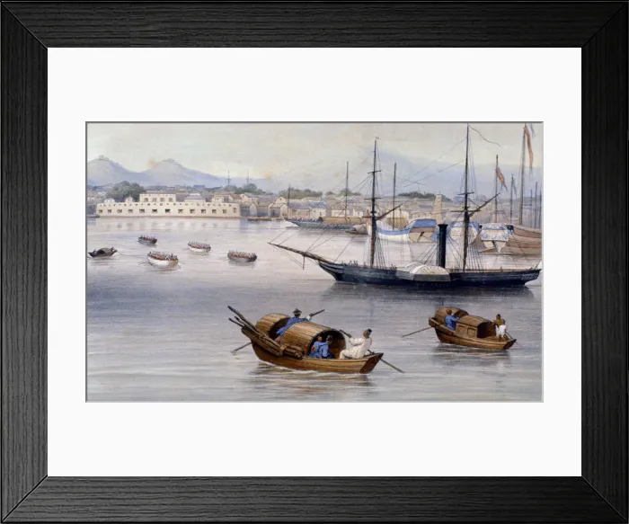 Framed Print : Shanghai harbour c1875 Framed Print : Shanghai harbour c1875
