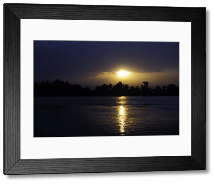 Framed Print : Sunset on the River Nile, Egypt Framed Print : Sunset on the River Nile, Egypt
