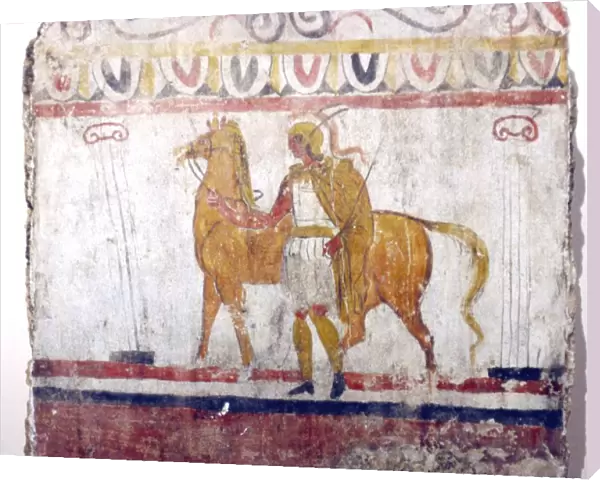 Horseman, Lucan tomb painting, Paestum, c4th century BC