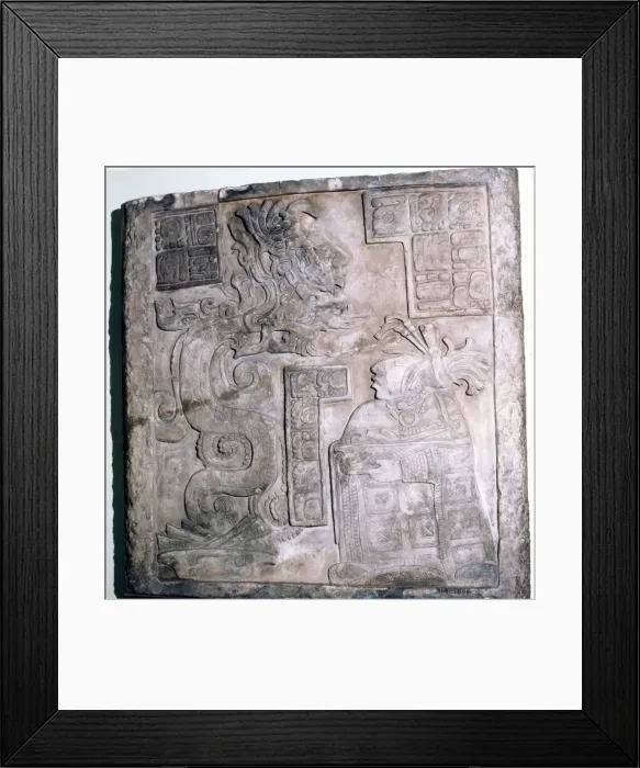 Framed Print : Mexican Serpent, God and Priest, Pre-Columbian, Maya Culture, 770 Framed Print : Mexican Serpent, God and Priest, Pre-Columbian, Maya Culture, 770