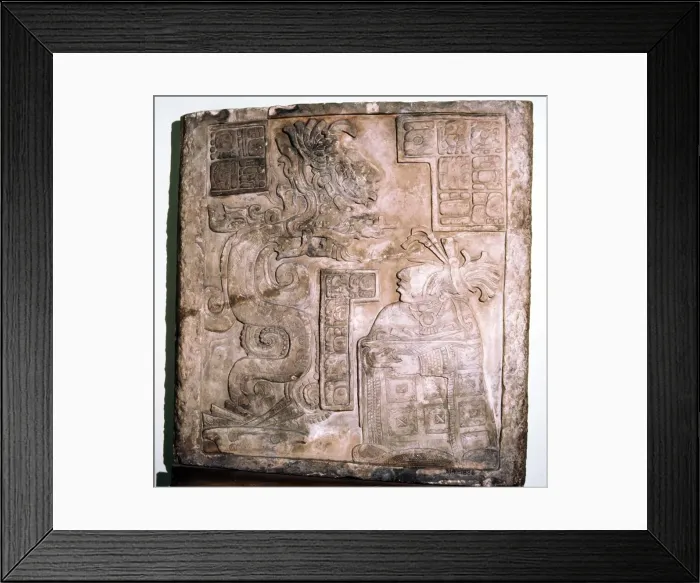 Framed Print : Mexican Serpent, God and Priest, Pre-Columbian, Maya Culture, 770 Framed Print : Mexican Serpent, God and Priest, Pre-Columbian, Maya Culture, 770