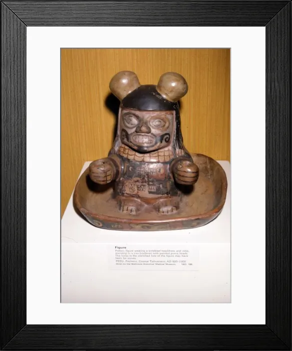Framed Print : Figure with knobbed headdress and robe, Pacheco Culture, Tiahuanaco, Peru, 600-1000 Framed Print : Figure with knobbed headdress and robe, Pacheco Culture, Tiahuanaco, Peru, 600-1000