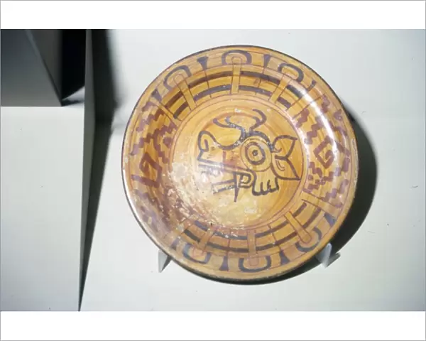 Pottery Plate with Deer motif, Mixtec, Cholula, Mexico, 1300-1521