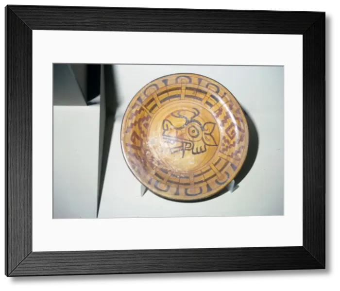 Framed Print : Pottery Plate with Deer motif, Mixtec, Cholula, Mexico, 1300-1521 Framed Print : Pottery Plate with Deer motif, Mixtec, Cholula, Mexico, 1300-1521