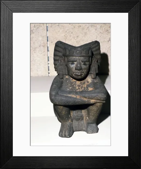 Framed Print : Aztec stone figure of seated Fire-God Xiuhtecuhtli, 1300-1521 Framed Print : Aztec stone figure of seated Fire-God Xiuhtecuhtli, 1300-1521