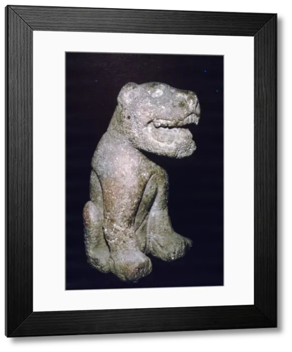 Framed Print : Aztec stonecarving of Jaguar, from Valley of Mexico, 1400-1521 Framed Print : Aztec stonecarving of Jaguar, from Valley of Mexico, 1400-1521