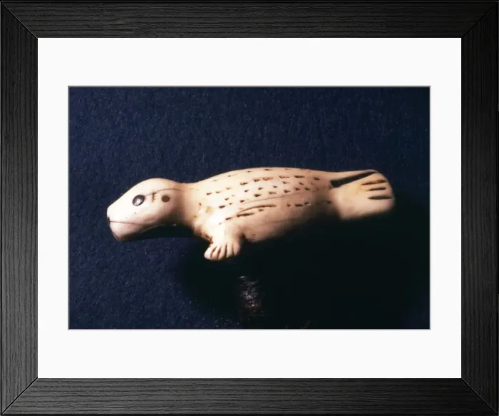 Framed Print : Eskimo Carving, Young Seal, 18th-19th century Framed Print : Eskimo Carving, Young Seal, 18th-19th century
