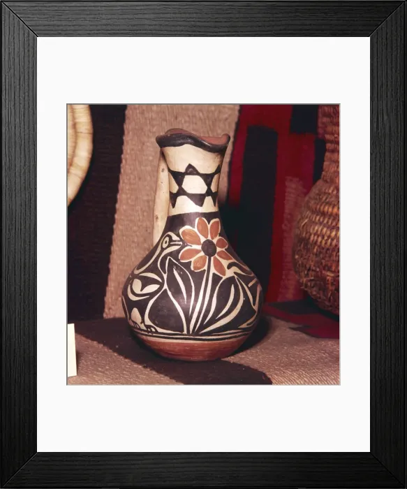 Framed Print : Decorated Pot, Zuni Tribe, Pueblo Indians. North America Framed Print : Decorated Pot, Zuni Tribe, Pueblo Indians. North America