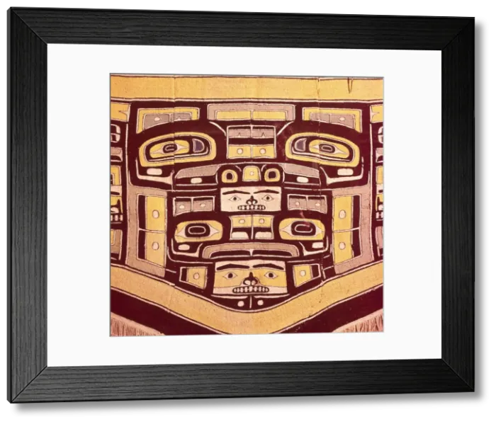 Framed Print : Chiefs Blanket with Bear Design, Totemism, Tungit Tribe, Pacific Northwest Coast Indians Framed Print : Chiefs Blanket with Bear Design, Totemism, Tungit Tribe, Pacific Northwest Coast Indians