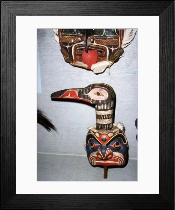 Framed Print : Kwakiutl Diver Mask, with beak, Pacific Northwest, North American Indian Framed Print : Kwakiutl Diver Mask, with beak, Pacific Northwest, North American Indian