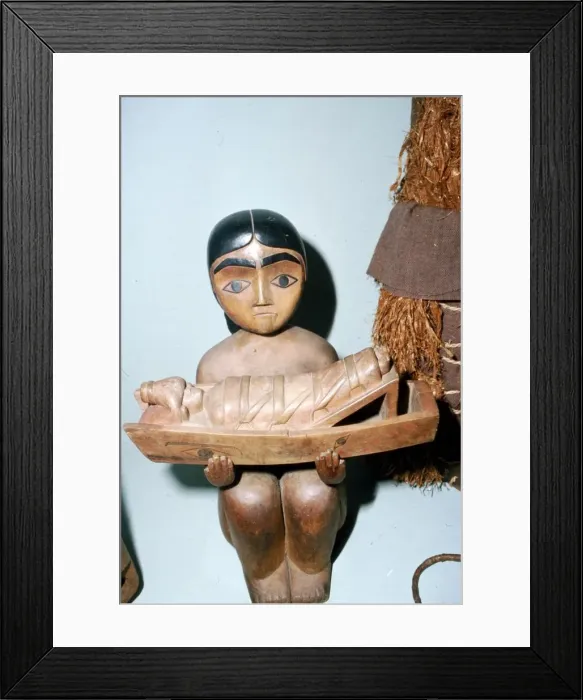 Framed Print : Woman holding Cradle, Salish Tribe, Pacific Northwest Coast Indian Framed Print : Woman holding Cradle, Salish Tribe, Pacific Northwest Coast Indian
