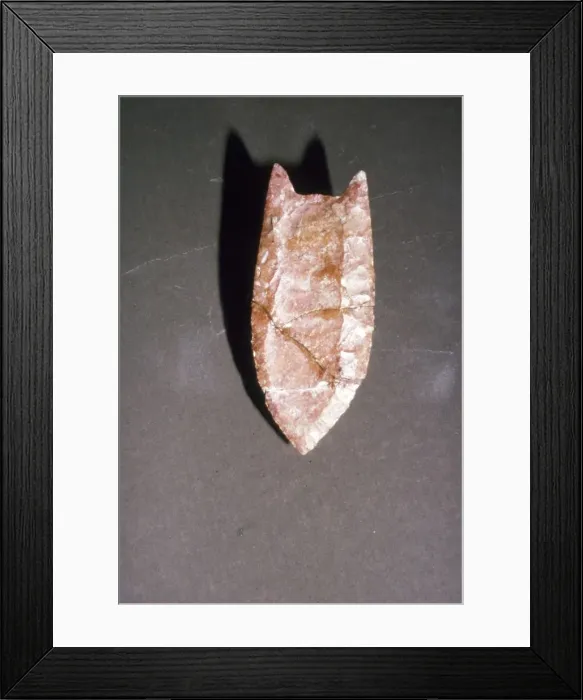 Framed Print : Paleolithic Dart Point, Folsom New Mexico, North America, c9000 BC-8000 BC Framed Print : Paleolithic Dart Point, Folsom New Mexico, North America, c9000 BC-8000 BC