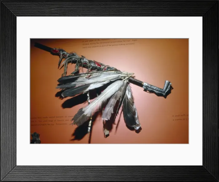Framed Print : Men Omini War-Pipe, North American Indian Framed Print : Men Omini War-Pipe, North American Indian