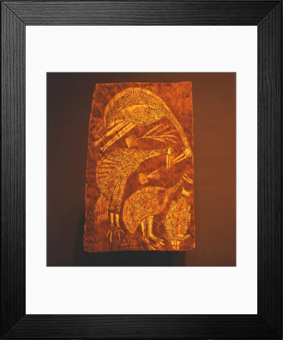 Framed Print : Aboriginal bark painting Framed Print : Aboriginal bark painting