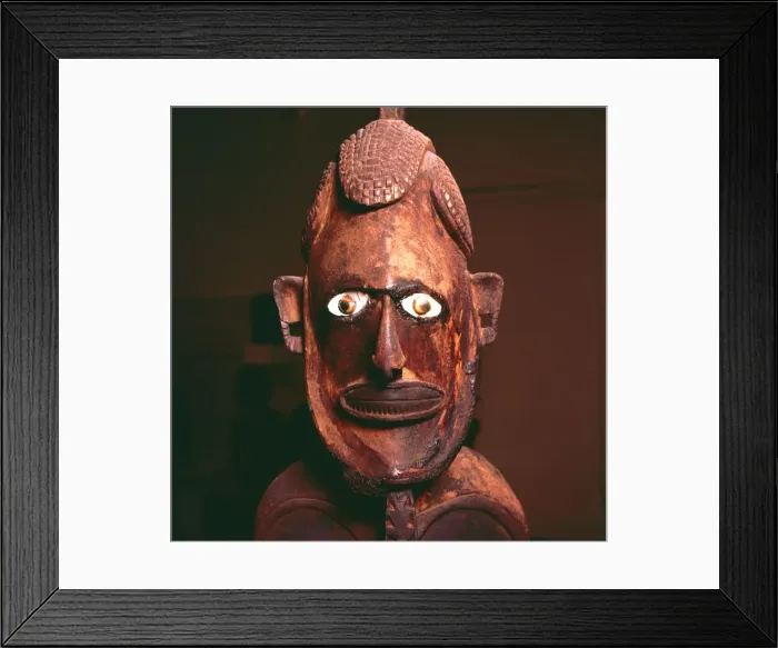 Framed Print : Wooden figure from New Ireland, Melanesia Framed Print : Wooden figure from New Ireland, Melanesia