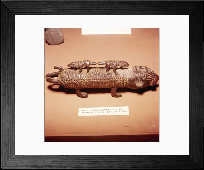 Framed Print : African Bronze Ofo Ritual Casting, Western Ibo Framed Print : African Bronze Ofo Ritual Casting, Western Ibo