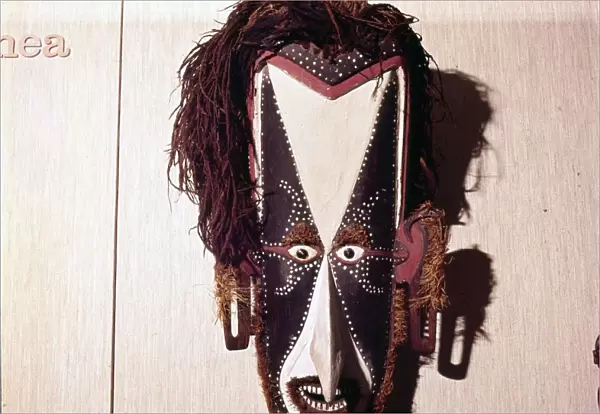 Face-Mask worn in dances to celebrate the wild plum harvest, New Guinea