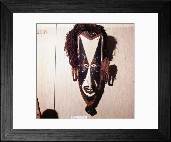 Framed Print : Face-Mask worn in dances to celebrate the wild plum harvest, New Guinea Framed Print : Face-Mask worn in dances to celebrate the wild plum harvest, New Guinea