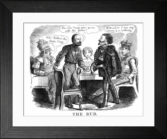 Framed Print : Discussion over the future ruler of unified Italy, 1860 Framed Print : Discussion over the future ruler of unified Italy, 1860