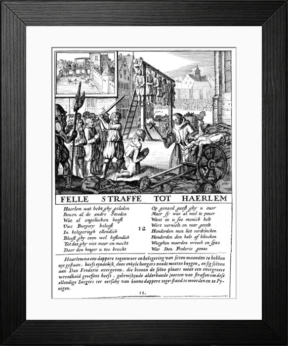 Framed Print : Protestants in the Netherlands executed for heresy during Duke of Alvas repressive rule (1567-73)
