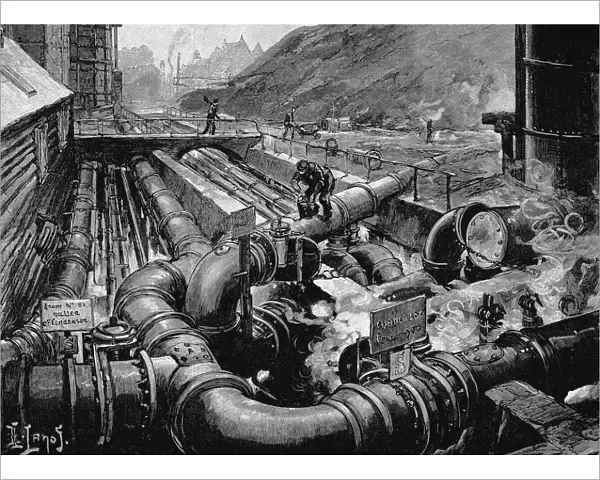 The condensers at the South Metropolitan Gas Companys works, East Greenwich, London, 1891