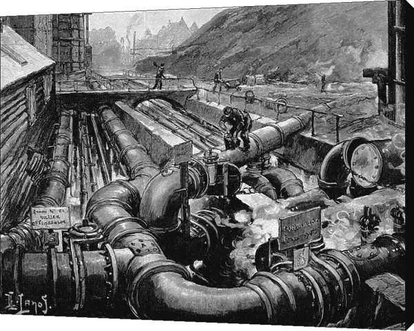 The condensers at the South Metropolitan Gas Companys works, East Greenwich, London, 1891