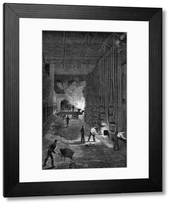 Framed Print : Retort House, Imperial Gasworks, Kings Road, London, 1876 Framed Print : Retort House, Imperial Gasworks, Kings Road, London, 1876
