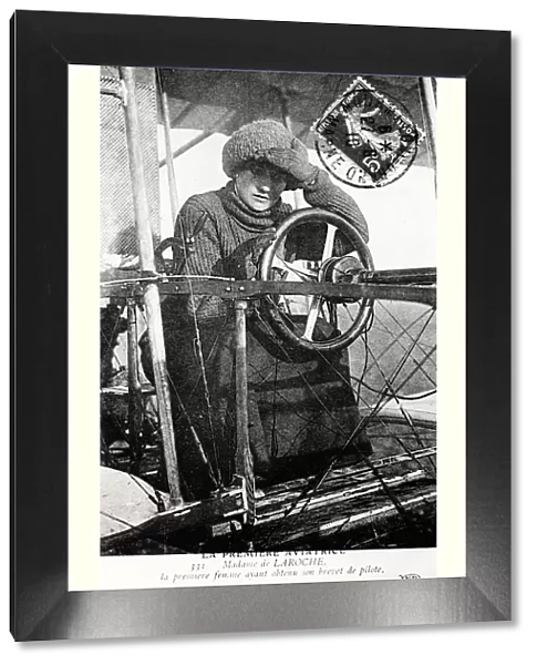 Baroness Raymonde Delaroche, French aviator, 1909