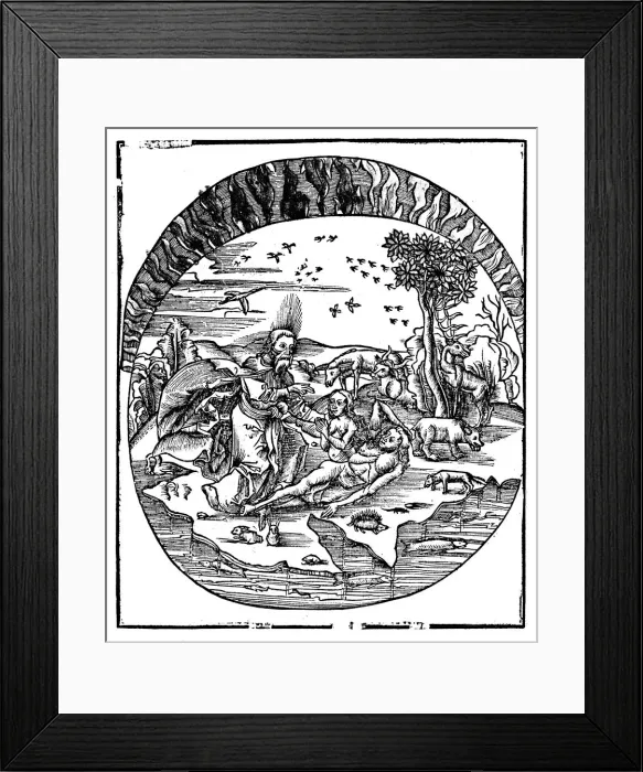 Framed Print : God creating Eve from Adams rib, 1508 Framed Print : God creating Eve from Adams rib, 1508