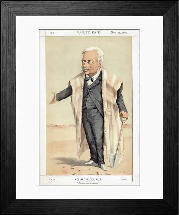 Framed Print : Ferdinand de Lesseps, French diplomat and entrepreneur, 1869 Framed Print : Ferdinand de Lesseps, French diplomat and entrepreneur, 1869