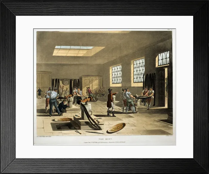 Framed Print : The Mint, London, 1808-1811 Artist: Augustus Charles Pugin Framed Print : The Mint, London, 1808-1811 Artist: Augustus Charles Pugin