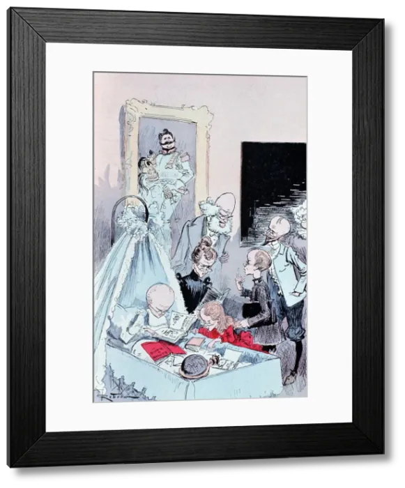 Framed Print : Vision of an intellectual family in the 1950s, 1883 Framed Print : Vision of an intellectual family in the 1950s, 1883