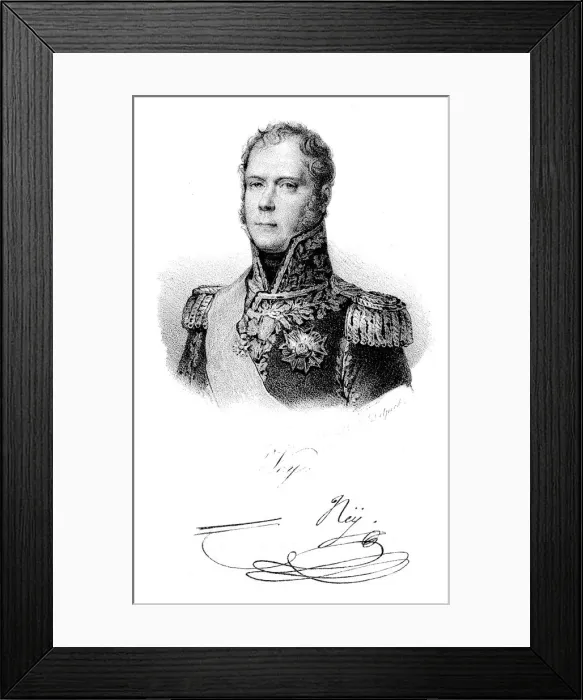 Framed Print : Michel Ney (1769-1815), One of Napoleons marshals at Waterloo Framed Print : Michel Ney (1769-1815), One of Napoleons marshals at Waterloo