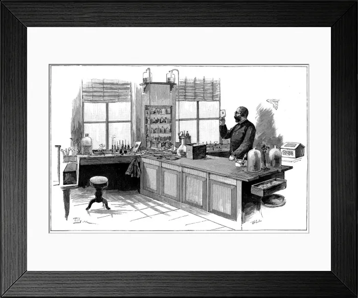 Framed Print : Robert Koch (1843-1910), German bacteriologist and physician in his laboratory Framed Print : Robert Koch (1843-1910), German bacteriologist and physician in his laboratory