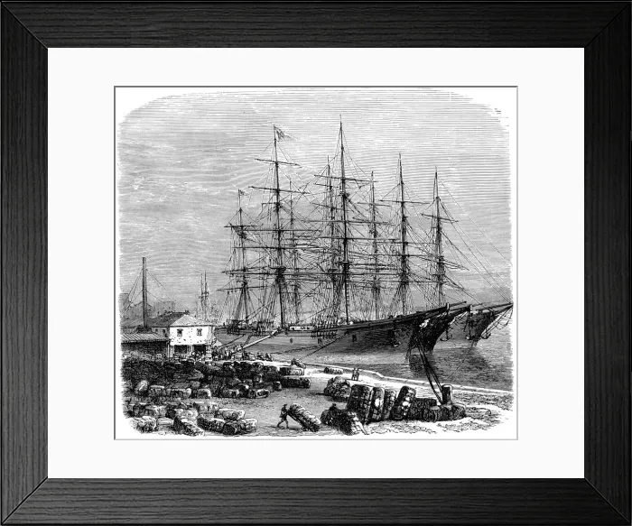 Framed Print : Loading bales of cotton for export, Savannah, Georgia, USA Framed Print : Loading bales of cotton for export, Savannah, Georgia, USA