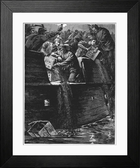 Framed Print : Boston Tea Party, 26 December 1773 Framed Print : Boston Tea Party, 26 December 1773