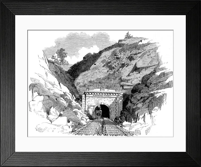 Framed Print : Locomotive emerging from the Kingwood Tunnel through the Alleghany Mountains, 1861 Framed Print : Locomotive emerging from the Kingwood Tunnel through the Alleghany Mountains, 1861