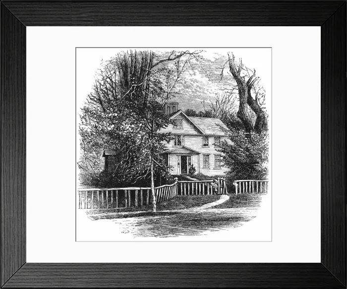 Framed Print : The home of Amos Benson Alcott (1799-1888), Concord, Massachusetts, 1875 Framed Print : The home of Amos Benson Alcott (1799-1888), Concord, Massachusetts, 1875