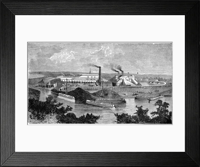 Framed Print : Phoenix Iron and Bridge Works, Phoenixville, Pennsylvania, USA, 1873 Framed Print : Phoenix Iron and Bridge Works, Phoenixville, Pennsylvania, USA, 1873