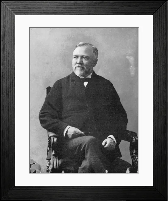 Framed Print : Andrew Carnegie (1835-1918), Scottish-American industrialist and philanthropist, 1870s. Artist: Matthew Brady Framed Print : Andrew Carnegie (1835-1918), Scottish-American industrialist and philanthropist, 1870s. Artist: Matthew Brady